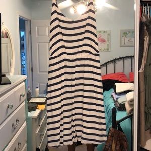 Blue and white striped LC dress